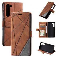 Knížkové pouzdro Rhombus hnědé – Samsung Galaxy S23 | Levné Kryty | Levné Kryty | Levné Kryty