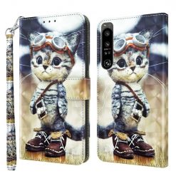 Knížkové pouzdro Trendy Cross case Kočka – Sony Xperia 1 IV | Levné Kryty | Levné Kryty | Levné Kryty