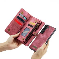 Multifunkční peněženkové pouzdro CaseMe Detachable červené – Samsung Galaxy S23+ (S23 Plus) | Levné Kryty | Levné Kryty | Levné Kryty