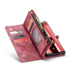 Multifunkční peněženkové pouzdro CaseMe Detachable červené – Samsung Galaxy S23 Ultra | Levné Kryty | Levné Kryty | Levné Kryty
