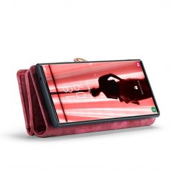 Multifunkční peněženkové pouzdro CaseMe Detachable červené – Samsung Galaxy S23 Ultra | Levné Kryty | Levné Kryty | Levné Kryty