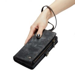 Multifunkční peněženkové pouzdro CaseMe Detachable černé – Samsung Galaxy S23 Ultra | Levné Kryty | Levné Kryty | Levné Kryty