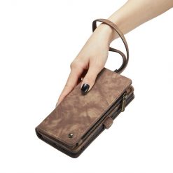 Multifunkční peněženkové pouzdro CaseMe Detachable hnědé – Samsung Galaxy S23 | Levné Kryty | Levné Kryty | Levné Kryty