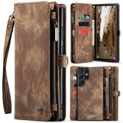 Multifunkční peněženkové pouzdro CaseMe Detachable hnědé – Samsung Galaxy S23 Ultra | Levné Kryty | Levné Kryty | Levné Kryty
