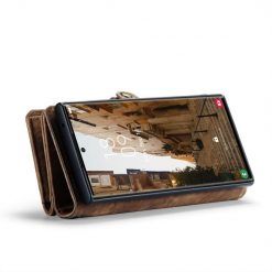 Multifunkční peněženkové pouzdro CaseMe Detachable hnědé – Samsung Galaxy S23 Ultra | Levné Kryty | Levné Kryty | Levné Kryty