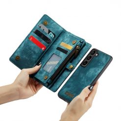 Multifunkční peněženkové pouzdro CaseMe Detachable modré – Samsung Galaxy S23 | Levné Kryty | Levné Kryty | Levné Kryty