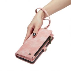 Multifunkční peněženkové pouzdro CaseMe Detachable růžové – Samsung Galaxy S23 | Levné Kryty | Levné Kryty | Levné Kryty