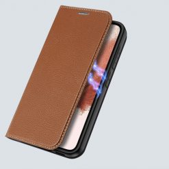 Peněženkové pouzdro Dux Ducis Skin X2 hnědé – Samsung Galaxy S23 | Levné Kryty | Levné Kryty | Levné Kryty