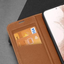 Peněženkové pouzdro Dux Ducis Skin X2 hnědé – Samsung Galaxy S23+ (S23 Plus) | Levné Kryty | Levné Kryty | Levné Kryty