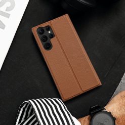 Peněženkové pouzdro Dux Ducis Skin X2 hnědé – Samsung Galaxy S23 Ultra | Levné Kryty | Levné Kryty | Levné Kryty