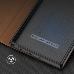 Peněženkové pouzdro Dux Ducis Skin X2 hnědé – Samsung Galaxy S23 Ultra | Levné Kryty | Levné Kryty | Levné Kryty