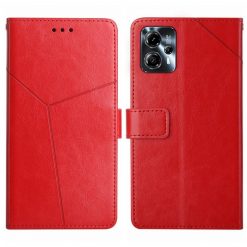 Peněženkové pouzdro Geometric Pattern case červené – Motorola Moto G13 / G23 / G53 5G | Levné Kryty | Levné Kryty | Levné Kryty