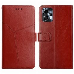 Peněženkové pouzdro Geometric Pattern case hnědé – Motorola Moto G13 / G23 / G53 5G | Levné Kryty | Levné Kryty | Levné Kryty
