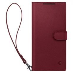 Peněženkové pouzdro Spigen WALLET „S“ PLUS bordové – Samsung Galaxy S23 Ultra | Levné Kryty | Levné Kryty | Levné Kryty