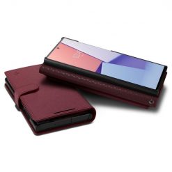 Peněženkové pouzdro Spigen WALLET „S“ PLUS bordové – Samsung Galaxy S23 Ultra | Levné Kryty | Levné Kryty | Levné Kryty