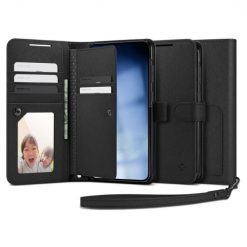 Peněženkové pouzdro Spigen WALLET „S“ PLUS černé – Samsung Galaxy S23 | Levné Kryty | Levné Kryty | Levné Kryty