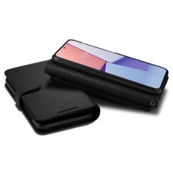 Peněženkové pouzdro Spigen WALLET „S“ PLUS černé – Samsung Galaxy S23+ (S23 Plus) | Levné Kryty | Levné Kryty | Levné Kryty