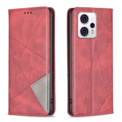 Knížkové pouzdro Rhombus červené – Motorola Moto G13 / G23 / G53 5G | Levné Kryty | Levné Kryty | Levné Kryty