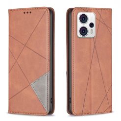 Knížkové pouzdro Rhombus hnědé – Motorola Moto G13 / G23 / G53 5G | Levné Kryty | Levné Kryty | Levné Kryty