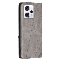 Knížkové pouzdro Rhombus šedé – Motorola Moto G13 / G23 / G53 5G | Levné Kryty | Levné Kryty | Levné Kryty