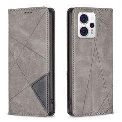 Knížkové pouzdro Rhombus šedé – Motorola Moto G13 / G23 / G53 5G | Levné Kryty | Levné Kryty | Levné Kryty