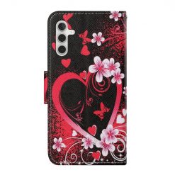 Knížkové pouzdro Trendy Cross case Červené srdce – Samsung Galaxy A54 5G | Levné Kryty | Levné Kryty | Levné Kryty