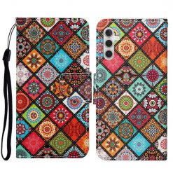 Knížkové pouzdro Trendy Cross case Barevné mandaly – Samsung Galaxy A34 5G | Levné Kryty | Levné Kryty | Levné Kryty