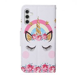 Alternative view of Knížkové pouzdro Trendy Cross case Zlatý jednorožec – Samsung Galaxy A34 5G