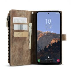 Multifunkční peněženkové pouzdro CaseMe hnědé – Samsung Galaxy A54 5G | Levné Kryty | Levné Kryty | Levné Kryty