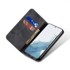 Peněženkové pouzdro Denim Texture černé – Samsung Galaxy A54 5G | Levné Kryty | Levné Kryty | Levné Kryty