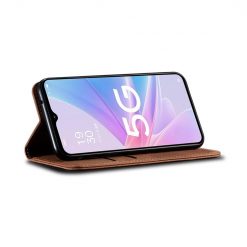 Peněženkové pouzdro Denim Texture hnědé – Oppo A78 5G | Levné Kryty | Levné Kryty | Levné Kryty