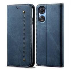 Peněženkové pouzdro Denim Texture modré – Oppo A78 5G | Levné Kryty | Levné Kryty | Levné Kryty