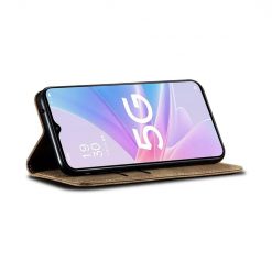 Peněženkové pouzdro Denim Texture světlohnědé – Oppo A78 5G | Levné Kryty | Levné Kryty | Levné Kryty