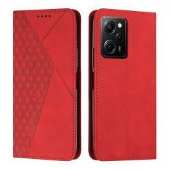 Peněženkové pouzdro Diamond Pattern case červené – Xiaomi Poco X5 Pro 5G | Levné Kryty | Levné Kryty | Levné Kryty