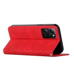Peněženkové pouzdro Diamond Pattern case červené – Xiaomi Poco X5 Pro 5G | Levné Kryty | Levné Kryty | Levné Kryty