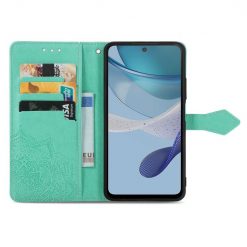 Alternative view of Peněženkové pouzdro Embossing Pattern Mandala Flower zelené – Motorola Moto G13 / G23 / G53 5G