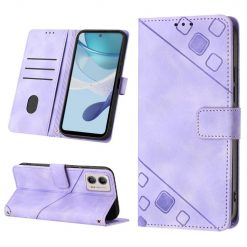 Peněženkové pouzdro Embossing Pattern Square fialové – Motorola Moto G13 / G23 / G53 5G | Levné Kryty | Levné Kryty | Levné Kryty