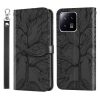Peněženkové pouzdro Embossing Pattern Strom červené – Xiaomi 13 Pro | Levné Kryty | Levné Kryty | Levné Kryty
