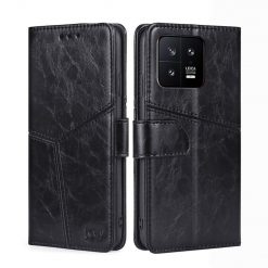 Alternative view of Peněženkové pouzdro Geometric Stitching case černé – Xiaomi 13