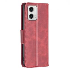 Peněženkové pouzdro Retro Lambskin červené – Motorola Moto G73 5G | Levné Kryty | Levné Kryty | Levné Kryty