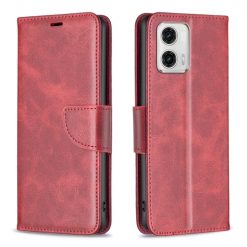 Peněženkové pouzdro Retro Lambskin červené – Motorola Moto G73 5G | Levné Kryty | Levné Kryty | Levné Kryty