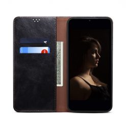 Peněženkové pouzdro Wax case černé – Oppo A78 5G | Levné Kryty | Levné Kryty | Levné Kryty