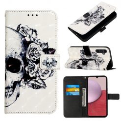 Alternative view of Knížkové pouzdro Trendy Colored case Lebka – Samsung Galaxy A14 4G/5G