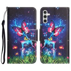 Alternative view of Knížkové pouzdro Trendy Cross case Motyl ve flašce – Samsung Galaxy A54 5G