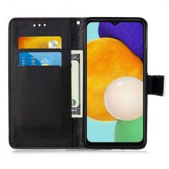 Knížkové pouzdro Trendy Cross case Růže na černém – Samsung Galaxy A54 5G | Levné Kryty | Levné Kryty | Levné Kryty