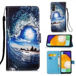 Knížkové pouzdro Trendy Cross case Vlna – Samsung Galaxy A54 5G | Levné Kryty | Levné Kryty | Levné Kryty