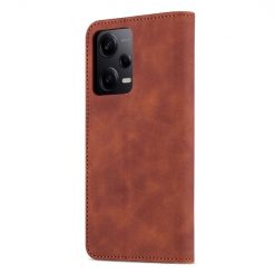 Peněženkové pouzdro AZNS Skin Feel hnědé – Xiaomi Redmi Note 12 Pro | Levné Kryty | Levné Kryty | Levné Kryty
