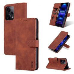 Peněženkové pouzdro AZNS Skin Feel hnědé – Xiaomi Redmi Note 12 Pro | Levné Kryty | Levné Kryty | Levné Kryty