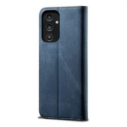 Peněženkové pouzdro Denim Texture modré – Samsung Galaxy A14 4G/5G | Levné Kryty | Levné Kryty | Levné Kryty