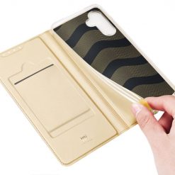 Peněženkové pouzdro Dux Ducis Skin Pro zlaté – Samsung Galaxy A34 5G | Levné Kryty | Levné Kryty | Levné Kryty